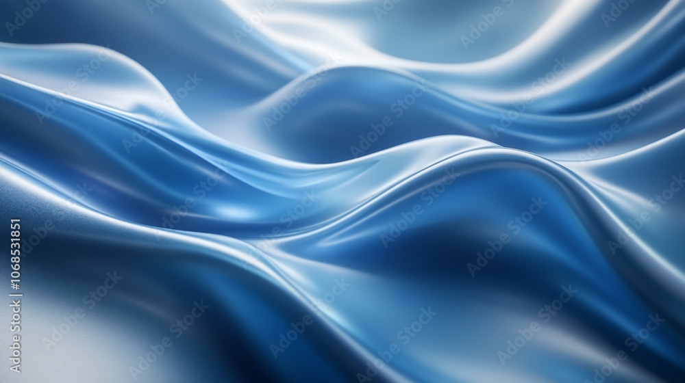 Luxurious Blue Satin Texture Luxurious Blue Satin Texture