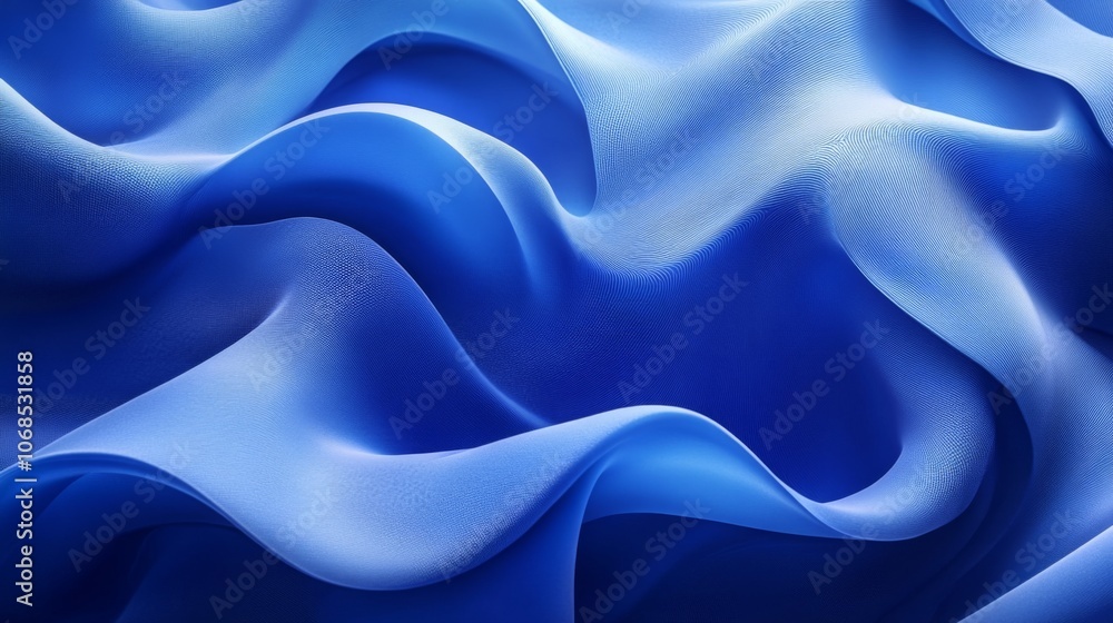 Obraz premium Blue Silk Waves