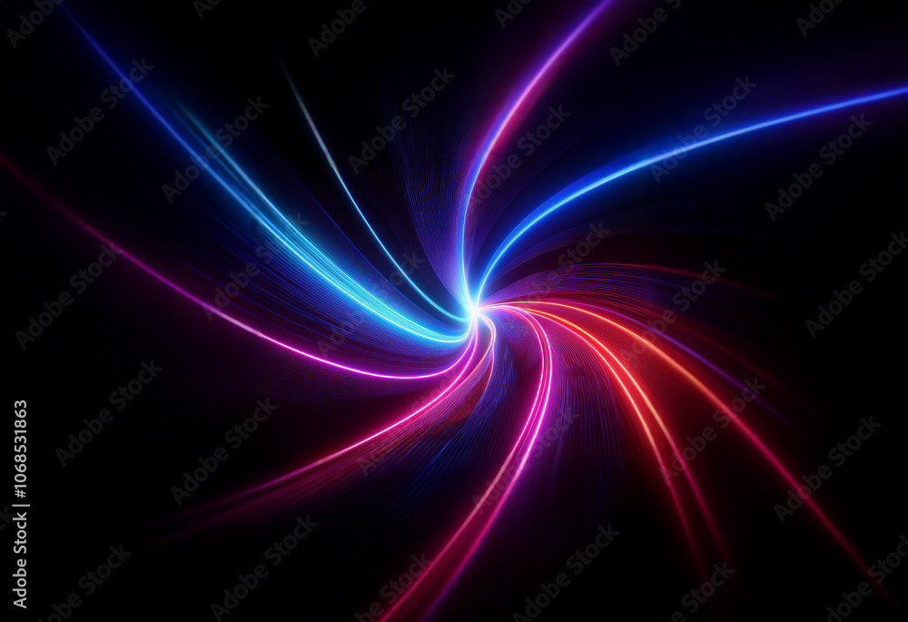A vibrant, abstract swirl of light against a dark background. The colorful lines seem to dance and spin, creating a sense of movement and energy. A vibrant, abstract swirl of light against a dark background. The colorful lines seem to dance and spin, creating a sense of movement and energy.