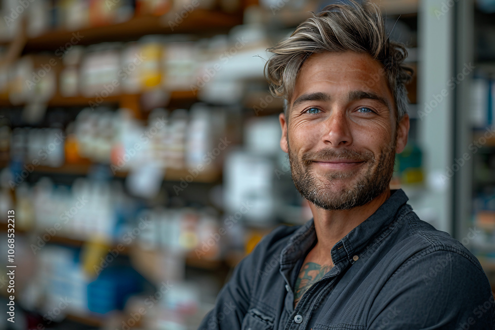 Generative AI Image of Pharmacist at Work in a Pharmacy, medication sphere, meds prescription Generative AI Image of Pharmacist at Work in a Pharmacy, medication sphere, meds prescription