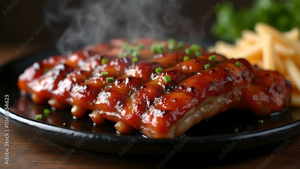 Cooking Korean BBQ Spare Ribs with Smoky Flavor Cooking Korean BBQ Spare Ribs with Smoky Flavor