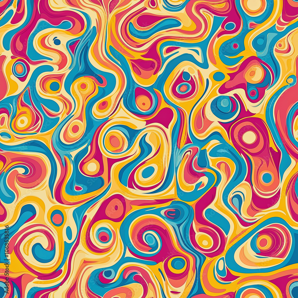Seamless Retro Pattern, Abstract Vivid Vector Graphic In Retro Vintage Style For Apparel. Flyer, Poster, Banner Element, Wallpaper Element Seamless Retro Pattern, Abstract Vivid Vector Graphic In Retro Vintage Style For Apparel. Flyer, Poster, Banner Element, Wallpaper Element