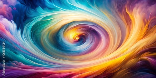 A vibrant and captivating abstract swirl of color with a gradient effect, reminiscent of the swirling colors of a nebula