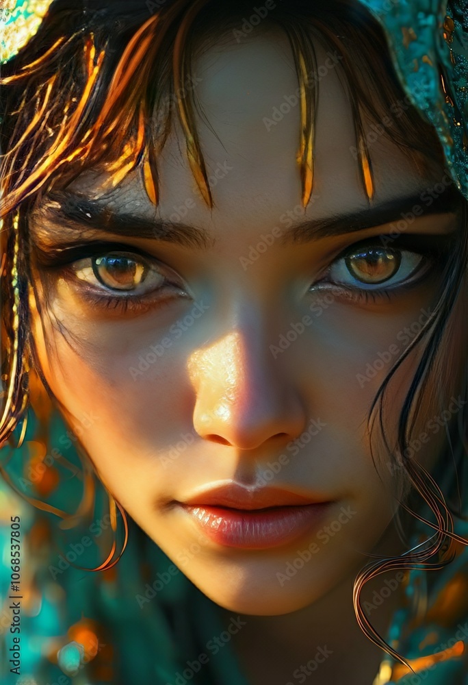 Captivating Gaze of Enigmatic Beauty Captivating Gaze of Enigmatic Beauty