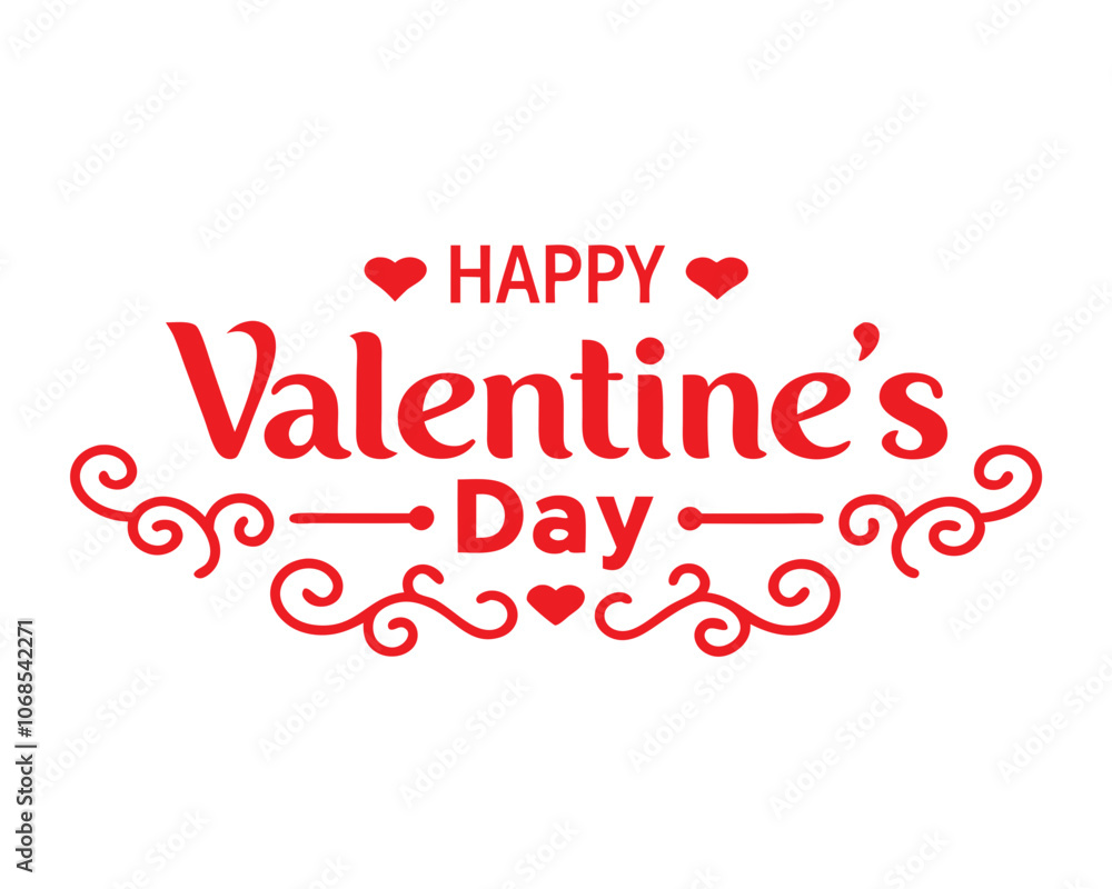  Happy Valentine's Day typography design for print cards, t-shirt, banners and poster 