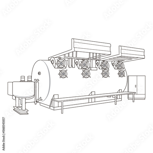 Industrial machinery, industrial equipment, manufacturing equipment, factory equipment, heavy machinery, large machine, industrial process, production process, engineering, technology
