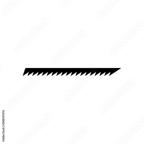 Straight saw blade. Vector logo and icon. Isolated illustration on white background.	
