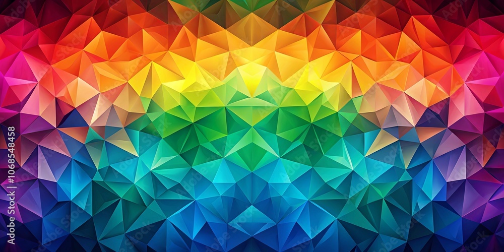 A kaleidoscope of color, a spectrum of hues, an explosion of triangles, each with a unique shade, forming a captivating abstract design. A kaleidoscope of color, a spectrum of hues, an explosion of triangles, each with a unique shade, forming a captivating abstract design.