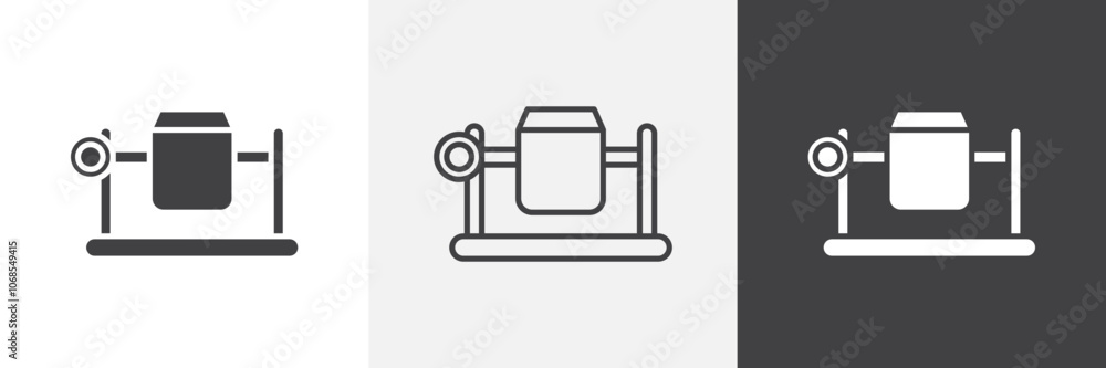 Cement mixers icon set. vector illustration. Cement mixers icon set. vector illustration.