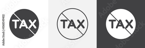 Tax free icon set. vector illustration.