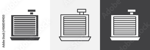 Car radiator icon set. vector illustration.