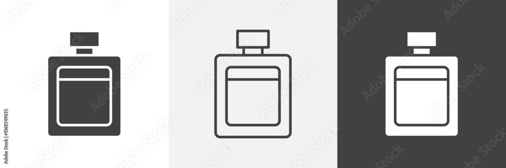 Perfume bottle icon set. vector illustration. Perfume bottle icon set. vector illustration.
