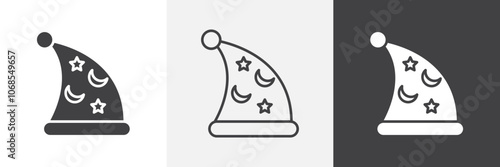 Sleeping hat icon set. vector illustration.