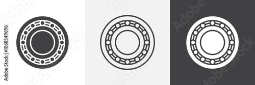 Car bearing icon set. vector illustration.