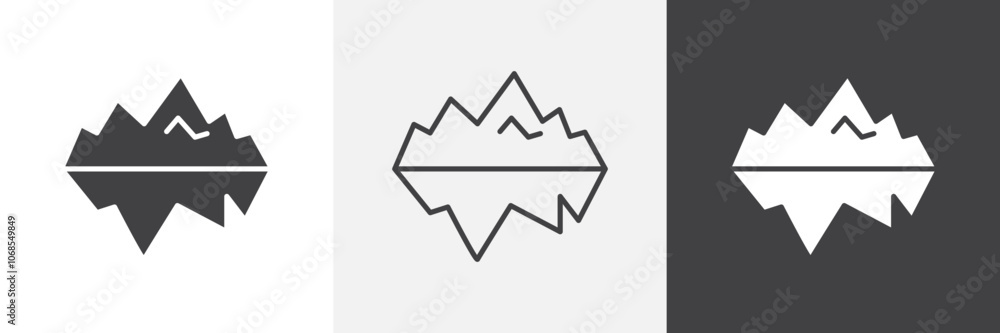 Iceberg icon set. vector illustration. Iceberg icon set. vector illustration.