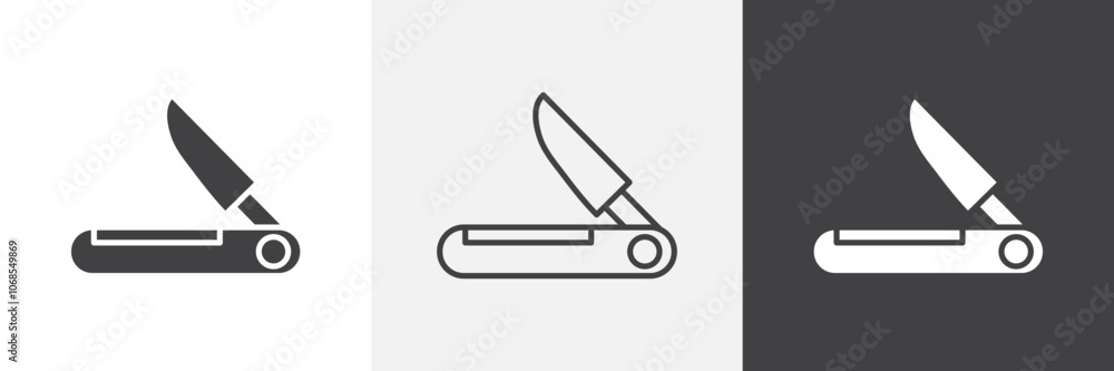 Pocket knife icon set. vector illustration. Pocket knife icon set. vector illustration.