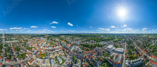 Ausblick auf Fürstenfeldbruck, Große Kreisstadt in der Metropolregion München photo