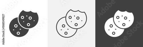 Biscuit icon set. vector illustration.