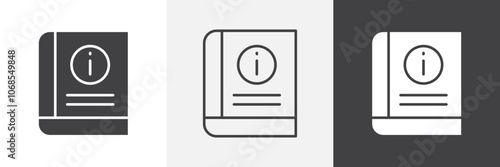 guide book icon set. vector illustration.