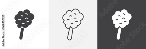 Cotton candy icon set. vector illustration.