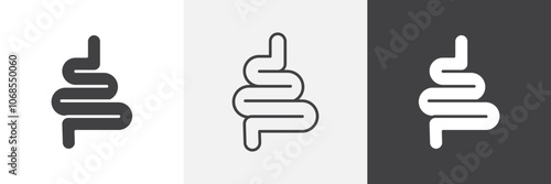 Gut icon set. vector illustration.