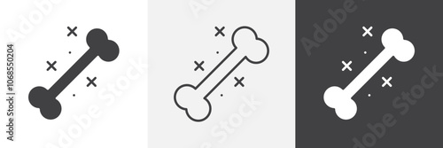 Strong healthy bones icon set. vector illustration.