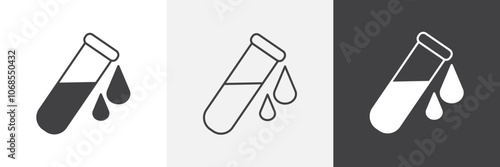 Blood test icon set. vector illustration.