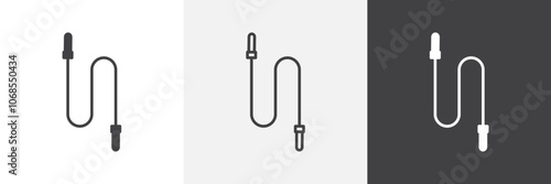 Jump rope icon set. vector illustration.