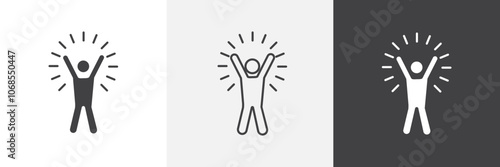 Self confidence icon set. vector illustration.