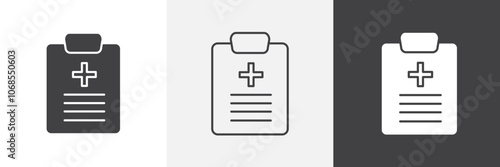 Medical history icon set. vector illustration.