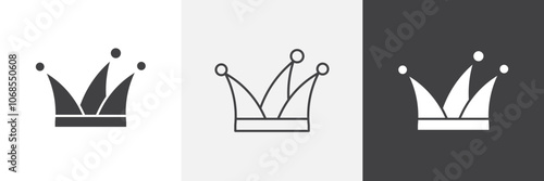 Joker hat icon set. vector illustration.