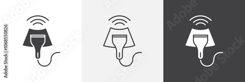 Ultrasonography icon set. vector illustration.