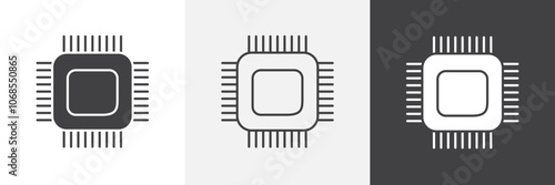 Chip icon set. vector illustration.
