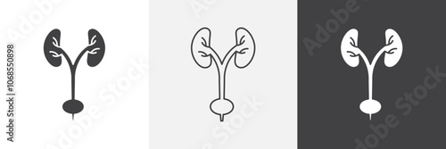 Urology icon set. vector illustration.