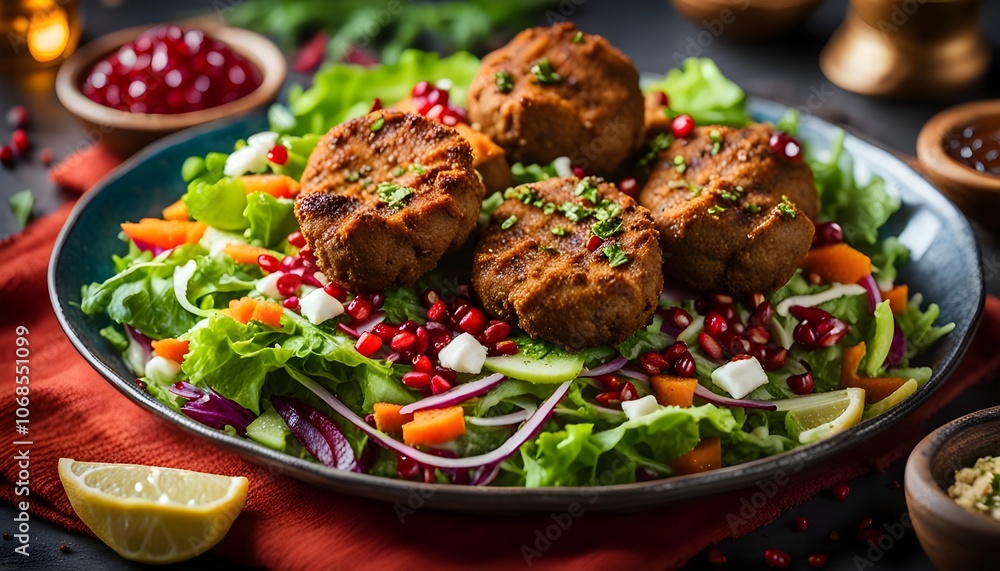 Fatoush Garden Salad, sumac, pita, olive oil, pomegranate molasses
Fatoush Garden Salad, sumac, pita, olive oil, pomegranate molasses