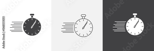 Fast processing icon set. vector illustration.