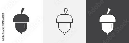 Hazelnut icon set. vector illustration.