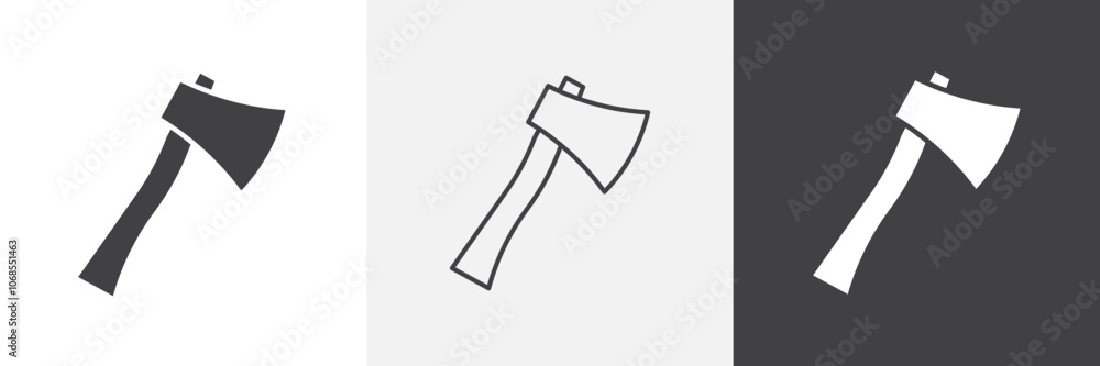 Hatchet icon set. vector illustration. Hatchet icon set. vector illustration.