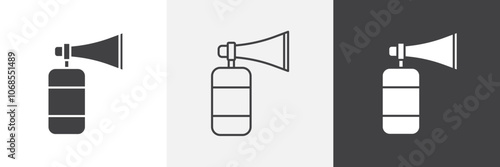 Air horn icon set. vector illustration.
