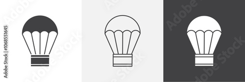 Parachute icon set. vector illustration.