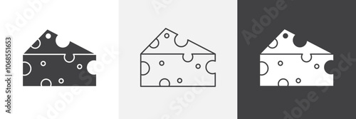 Parmesan icon set. vector illustration.