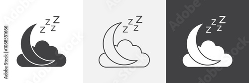 Sleep icon set. vector illustration.