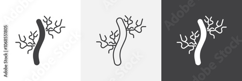 Human artery icon set. vector illustration.
