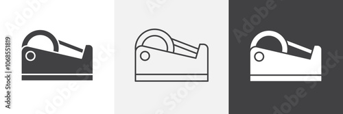 Tape dispenser icon set. vector illustration.