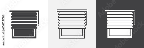 Blinds icon set. vector illustration.