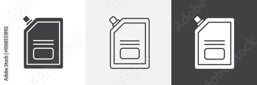 Doy pack pouch icon set. vector illustration.
