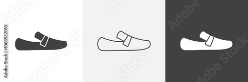 Loafer icon set. vector illustration.