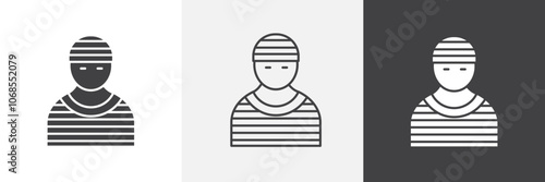 Prisoner icon set. vector illustration.