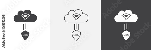 Vpn icon set. vector illustration.