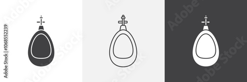 Urinal icon set. vector illustration.